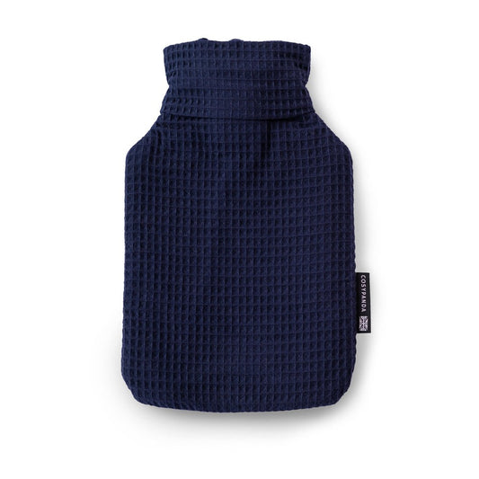 Navy Blue Luxurious 2 Litre Waffle Hot Water Bottle - ScentiMelti Home Fragrance, Beauty & Gifts UK