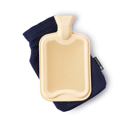 Navy Blue Luxurious 2 Litre Waffle Hot Water Bottle - ScentiMelti Home Fragrance, Beauty & Gifts UK