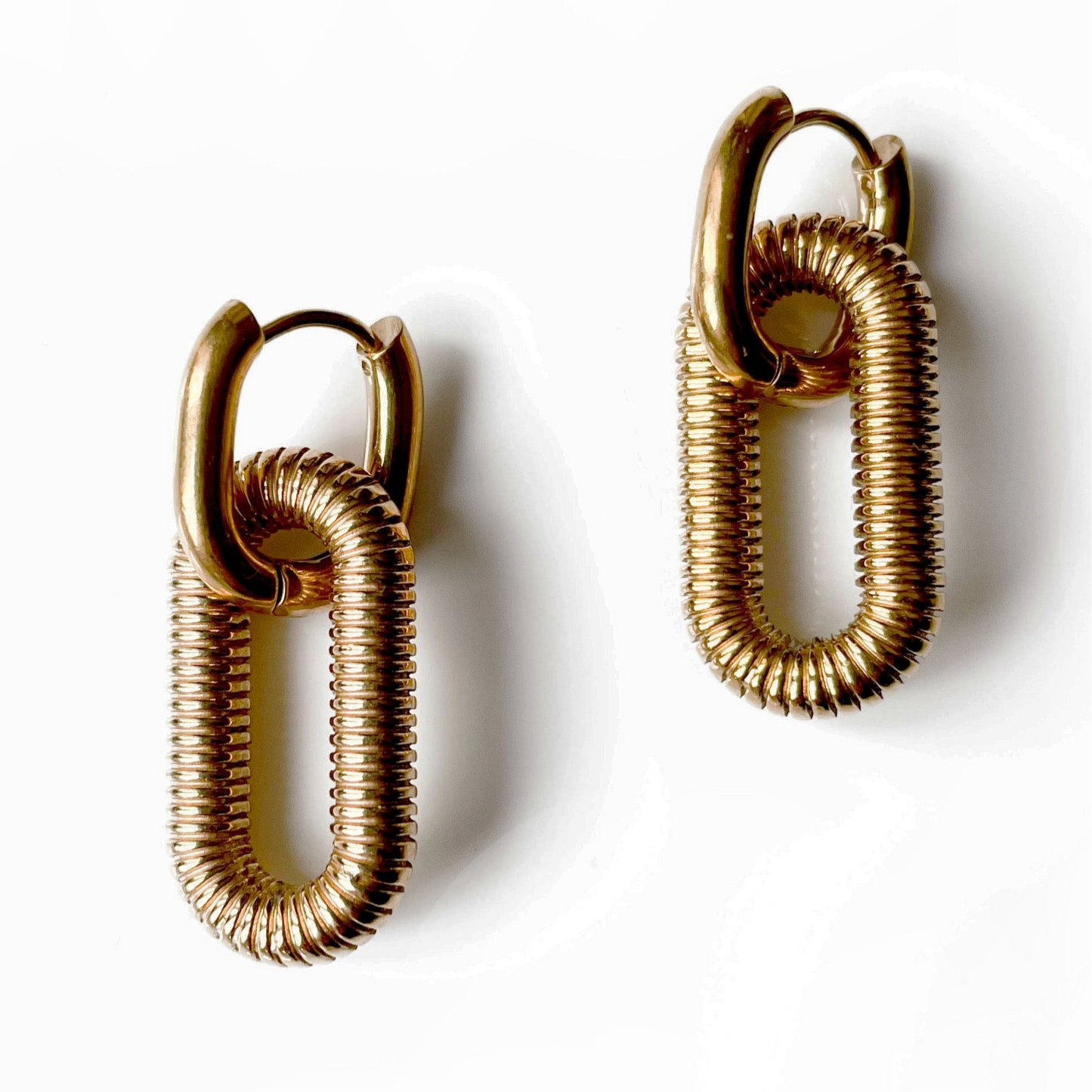 Mabel Luxe Textured Link Earrings - ScentiMelti Home Fragrance, Beauty & Gifts UK