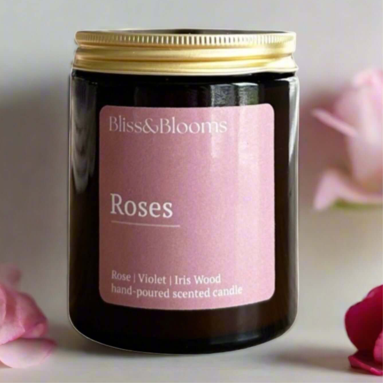 Rose Scented Candle Bliss & Blooms ScentiMelti Wax Melts