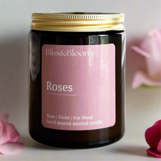 Rose Scented Candle Bliss & Blooms ScentiMelti Wax Melts