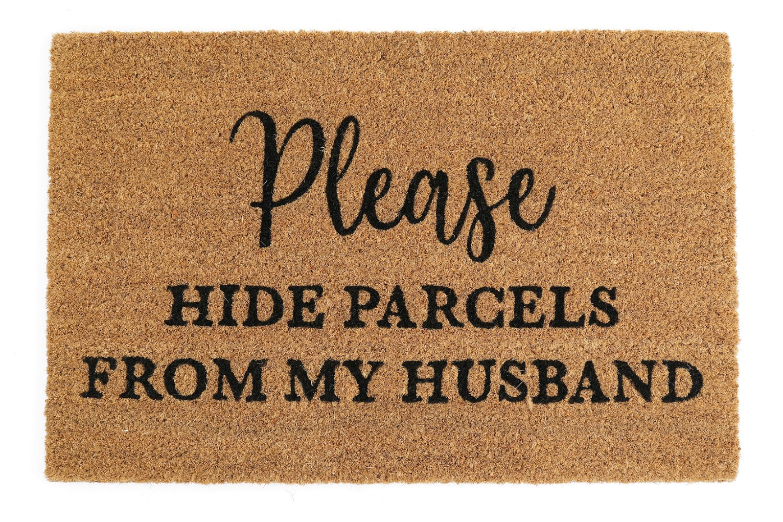 Hide Parcels from Husband Coir Doormat - ScentiMelti Home Fragrance, Beauty & Gifts UK