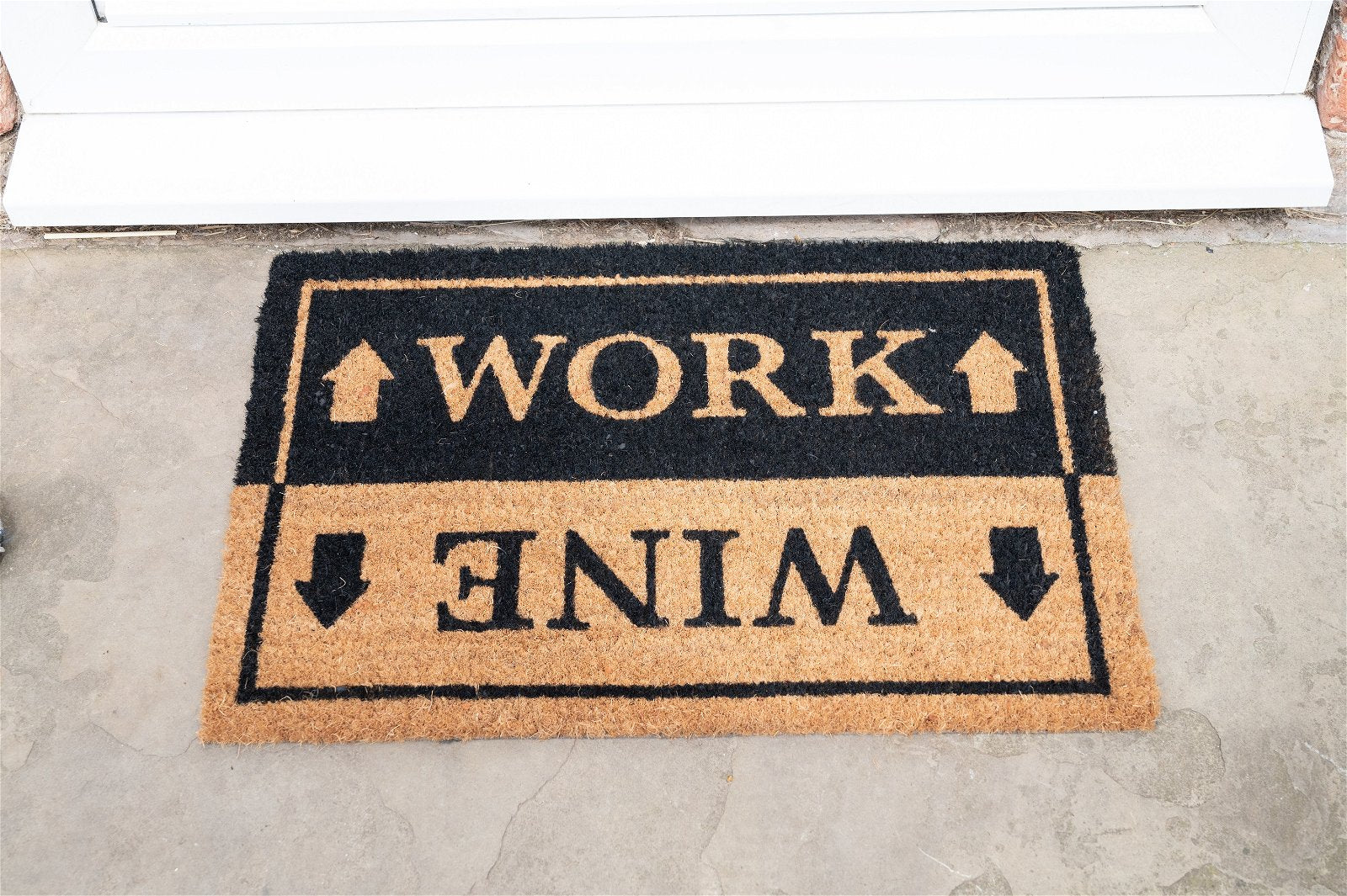 Wine & Work Door Mat - ScentiMelti Home Fragrance, Beauty & Gifts UK