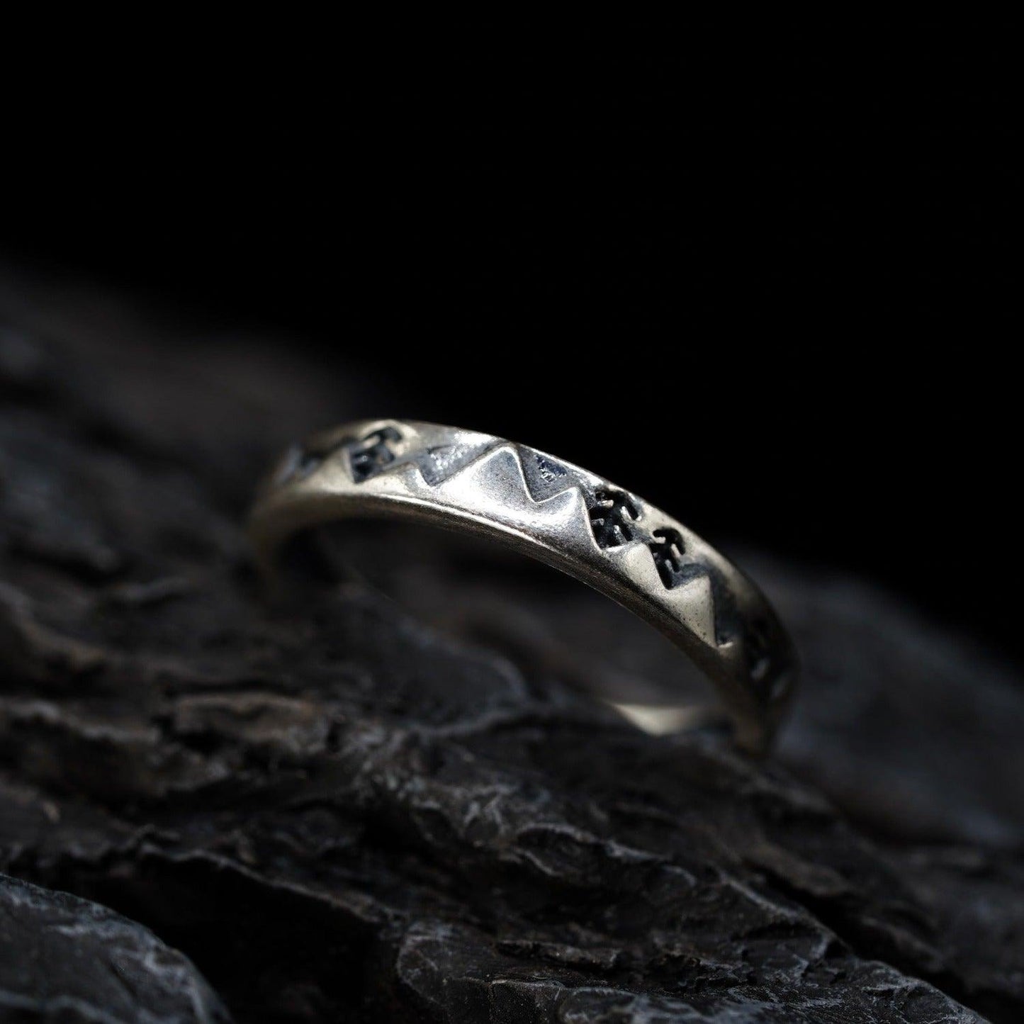 925 Sterling Silver Adjustable Mountain & Forest Ring | Mountains - ScentiMelti Home Fragrance, Beauty & Gifts UK