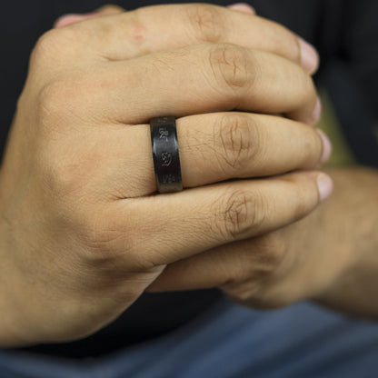 8mm Matt Black Rotating Buddhist Tibetan Spinner Prayer Monk Spinner Ring The Colourful Aura ScentiMelti Wax Melts