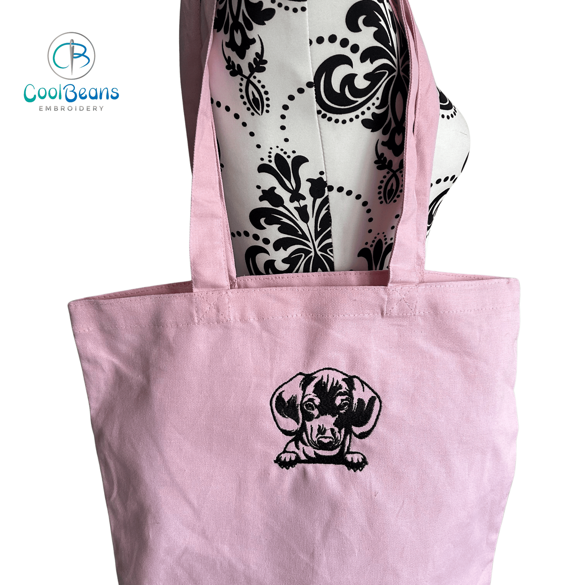 Dachcshund Mom Dog Tote / Shopper Bag - Personalised Cool Beans Embroidery & Personalisation ScentiMelti Wax Melts