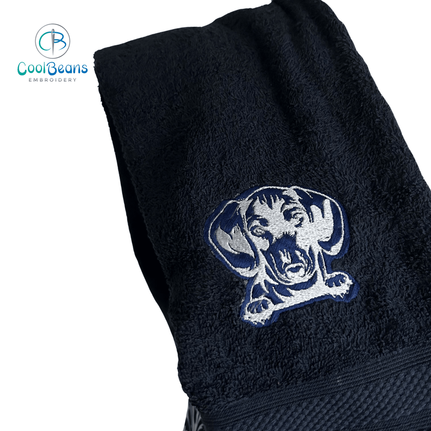 Dog Towels - Dachshund a - Personalised Cool Beans Embroidery & Personalisation ScentiMelti Wax Melts