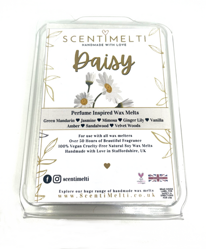 Daisy Heart Clamshell Wax Melts - ScentiMelti  Daisy Heart Clamshell Wax Melts