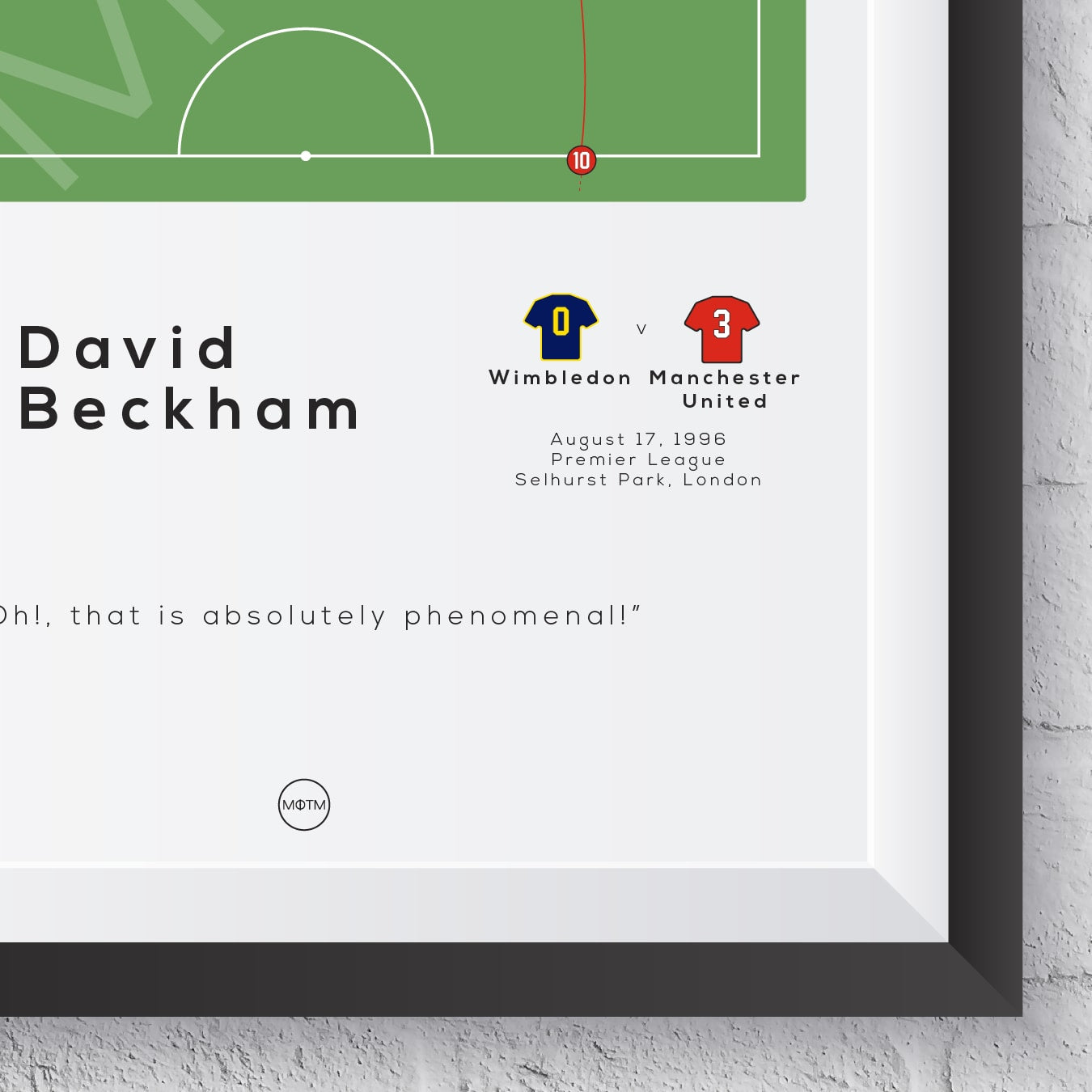 David Beckham Halfway Goal Print MOTM Football ScentiMelti Wax Melts