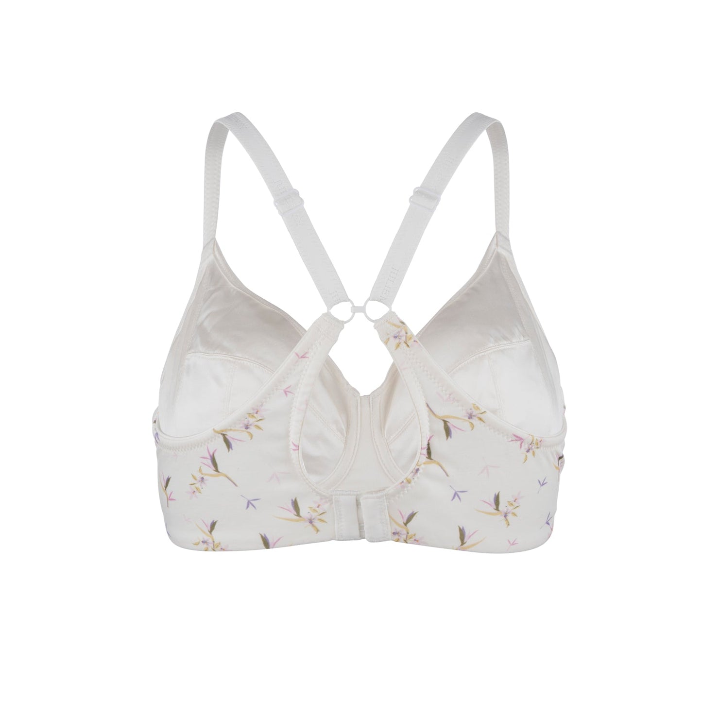 Ditsy Floral - Silk & Organic Cotton Smooth T-Shirt Wireless Bra