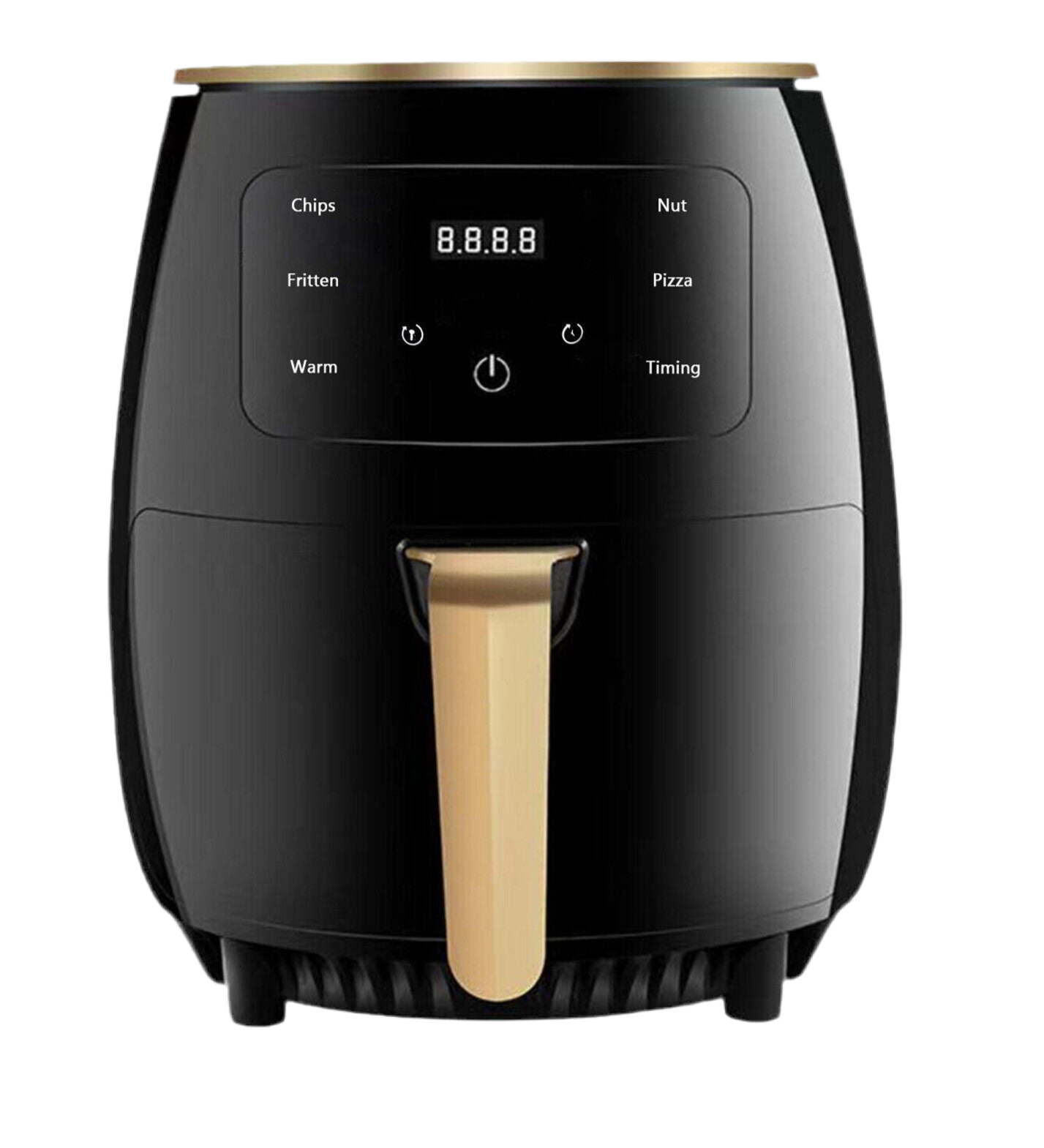 15 Litre Air Fryer | Low Fat Healthy Food Oven Cooker Oil Free Frying Timer LCD Digital | Black & Gold