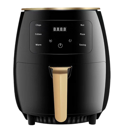 15 Litre Air Fryer | Low Fat Healthy Food Oven Cooker Oil Free Frying Timer LCD Digital | Black & Gold