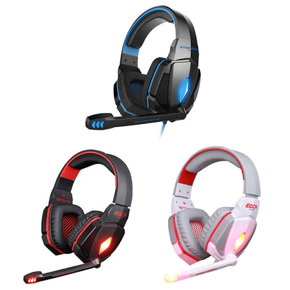 Pro LED Gaming Headset Stereo 3.5mm Wired Headphone - Black+Blue - ScentiMelti Home Fragrance, Beauty & Gifts UK