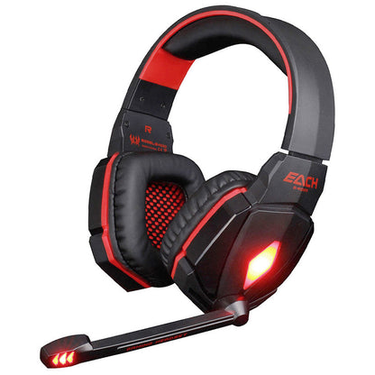 Pro LED Gaming Headset Stereo 3.5mm Wired Headphone - Red+Black - ScentiMelti Home Fragrance, Beauty & Gifts UK