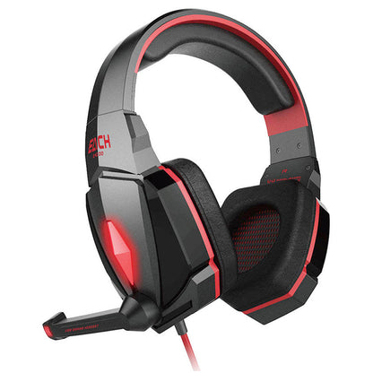 Pro LED Gaming Headset Stereo 3.5mm Wired Headphone - Red+Black - ScentiMelti Home Fragrance, Beauty & Gifts UK