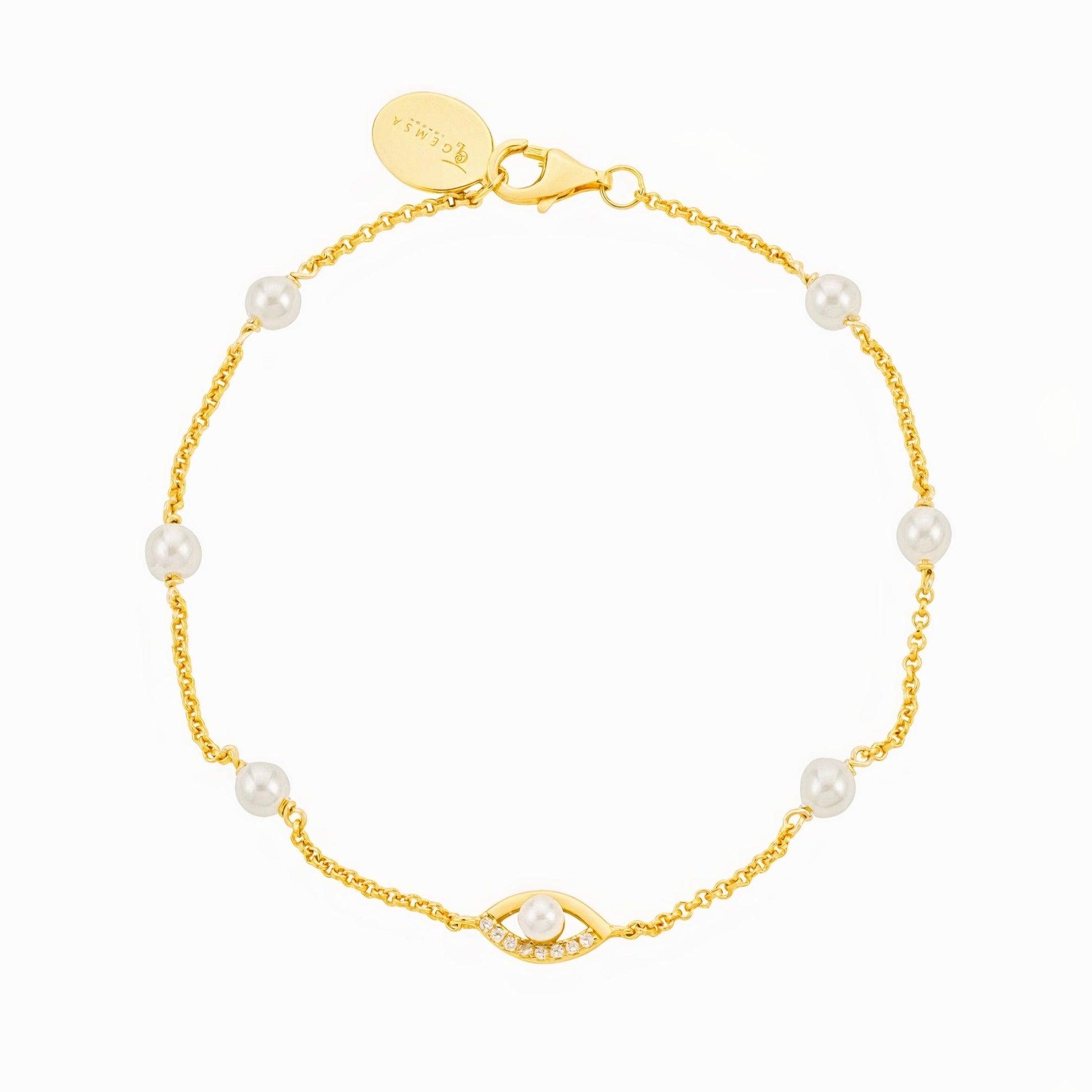 Foxy Freshwater Baroque Pearl Bracelet 18K Gold on Sterling Silver - ScentiMelti Home Fragrance, Beauty & Gifts UK