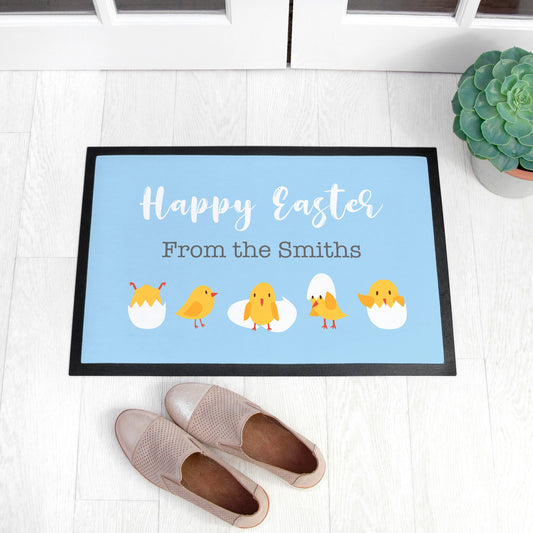 Personalised Easter Chicks Indoor Doormat - ScentiMelti Home Fragrance, Beauty & Gifts UK