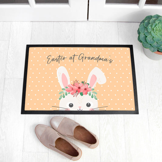 Personalised Easter Rabbit Indoor Doormat - ScentiMelti Home Fragrance, Beauty & Gifts UK