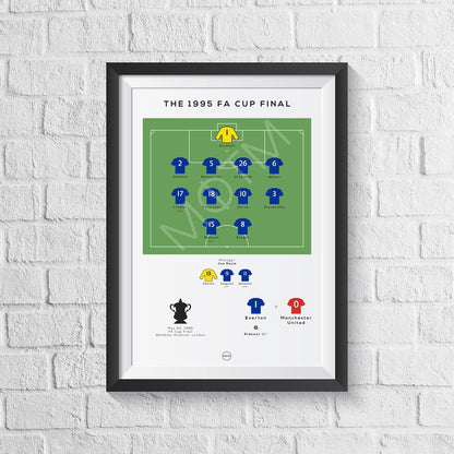 Everton vs Manchester United 1995 FA Cup Final Print MOTM Football ScentiMelti Wax Melts