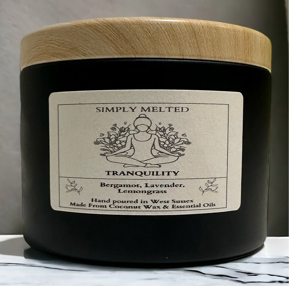 Tranquility | Luxury Handpoured Coconut Wax Candle Simply Melted ScentiMelti Wax Melts