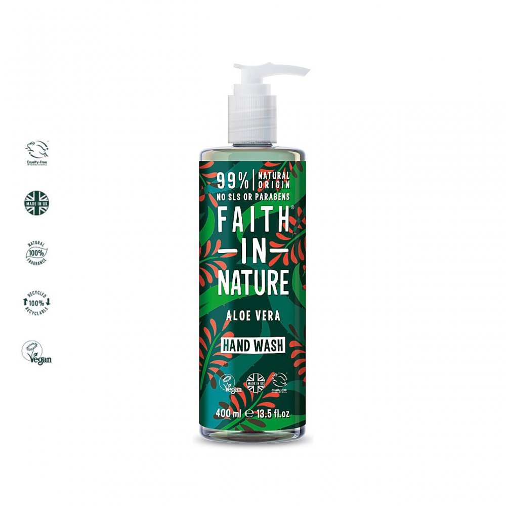 Faith in Nature Aloe Vera & Tea Tree Hand Wash - 400ml - ScentiMelti Home Fragrance, Beauty & Gifts UK