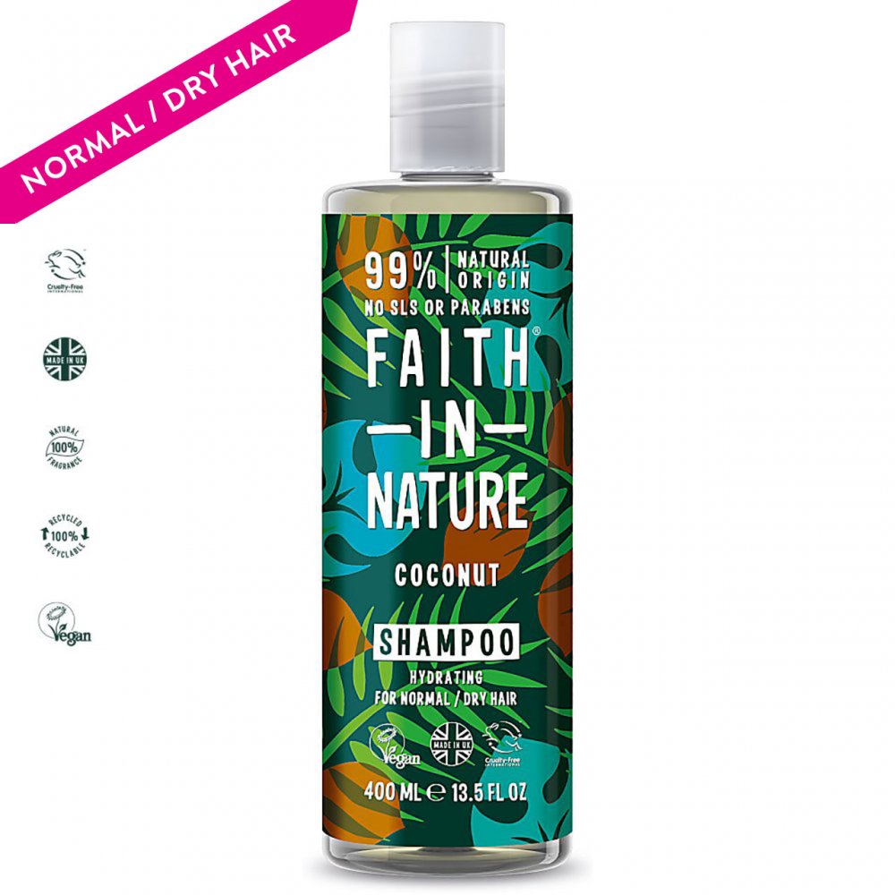 Faith in Nature Coconut Shampoo, 400ml - ScentiMelti Home Fragrance, Beauty & Gifts UK