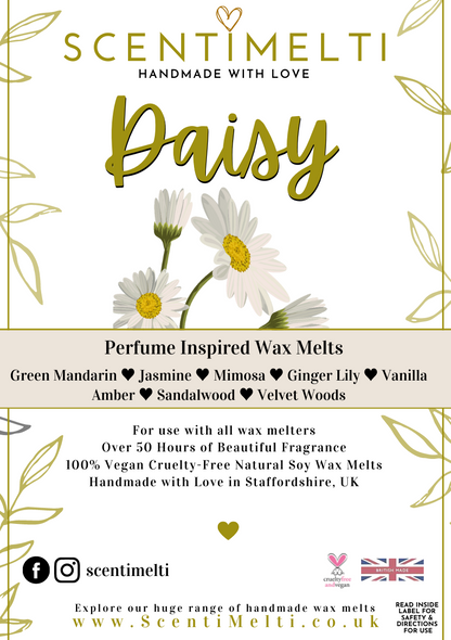 Daisy Heart Clamshell Wax Melts - ScentiMelti  Daisy Heart Clamshell Wax Melts