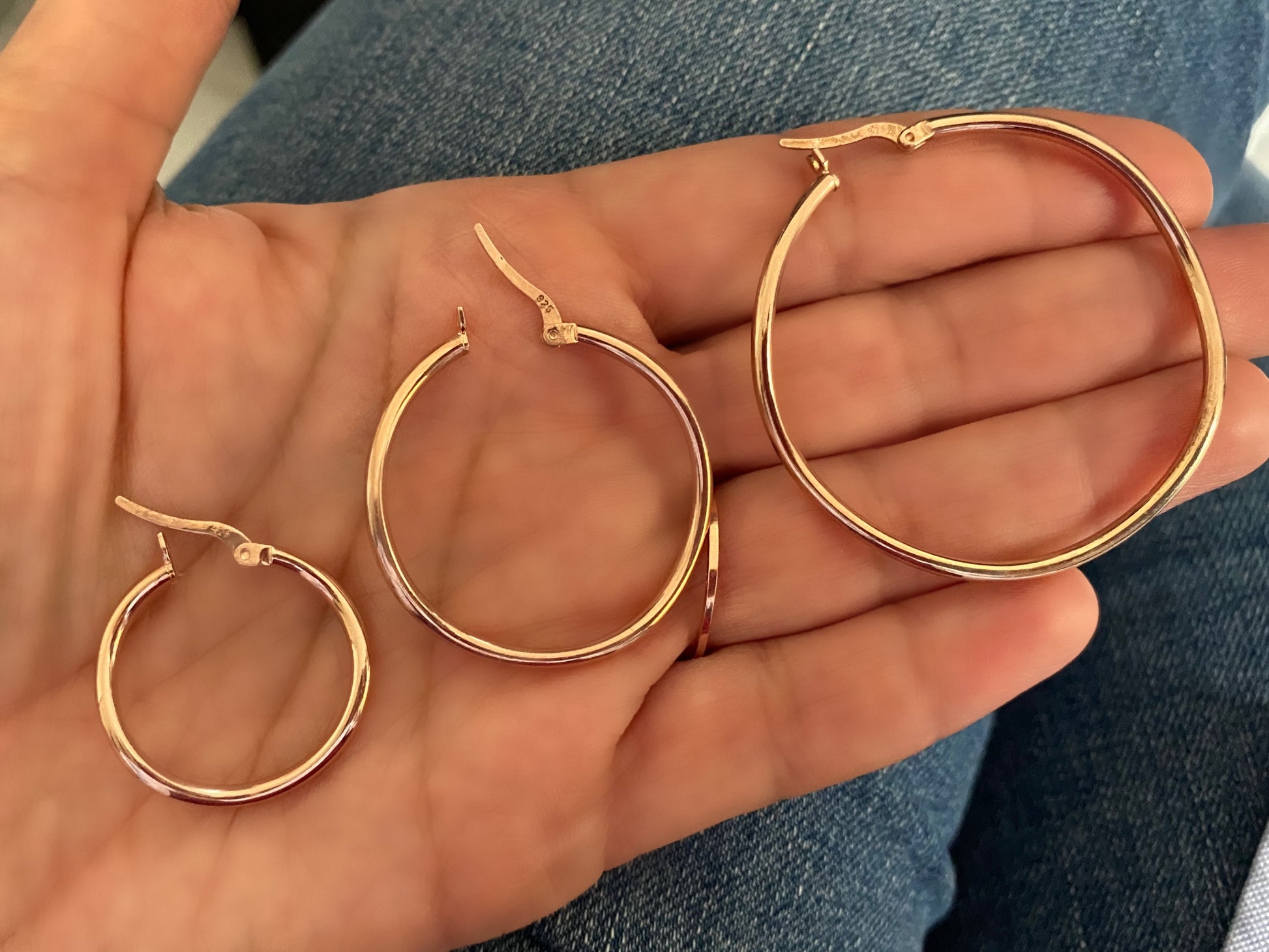 Wavy Hoops Rose Gold Plated Silver Essyn London ScentiMelti Wax Melts