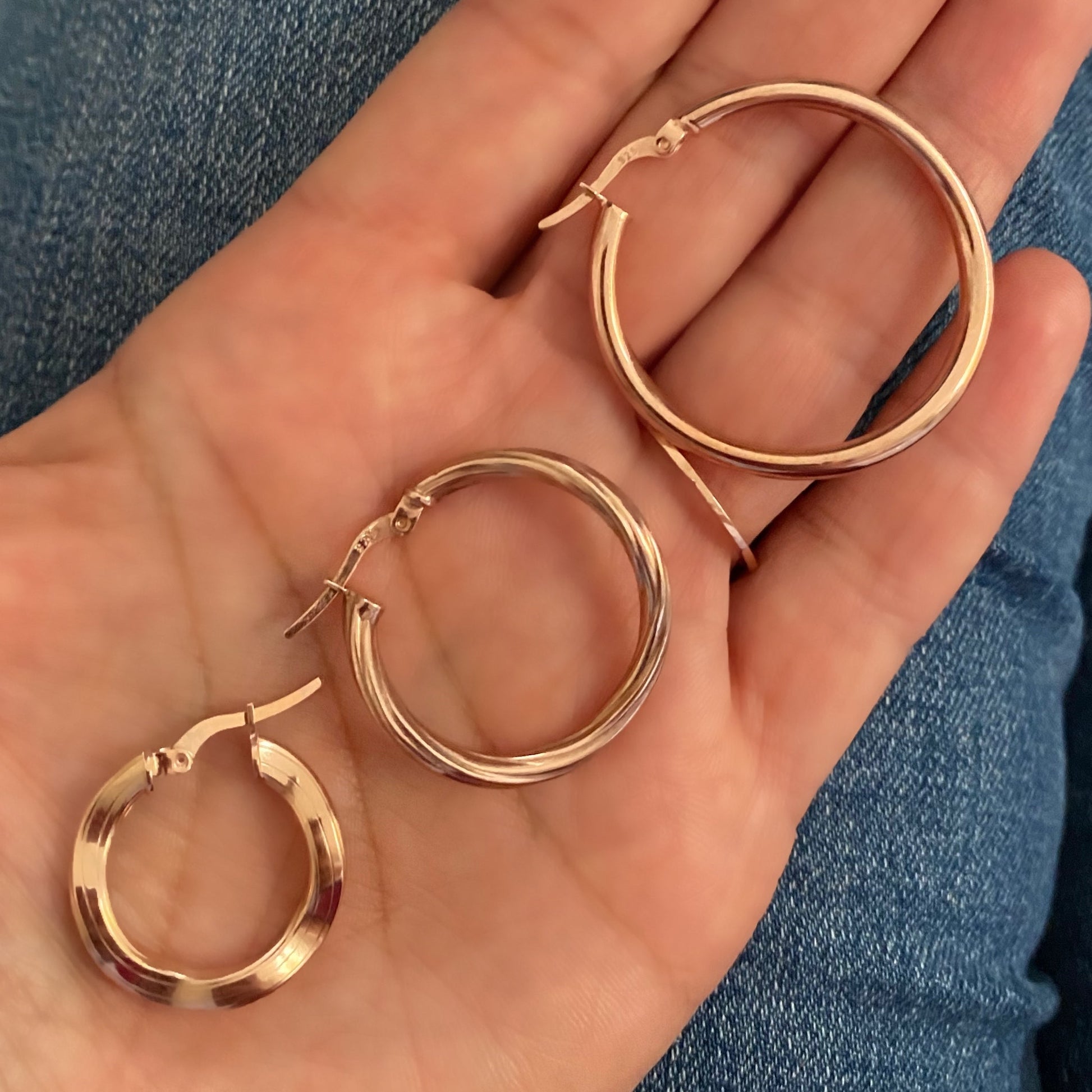 Wavy Hoops Rose Gold Plated Silver Essyn London ScentiMelti Wax Melts