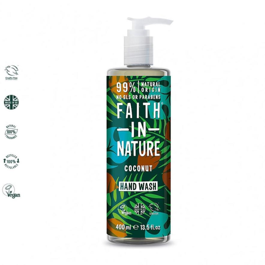 Faith in Nature Coconut Hand Wash - 400ml - ScentiMelti Home Fragrance, Beauty & Gifts UK