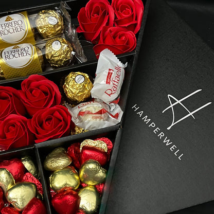 Ferrero Rocher & Raffaello Signature Chocolate Bouquet With Red Roses - ScentiMelti  Ferrero Rocher & Raffaello Signature Chocolate Bouquet With Red Roses