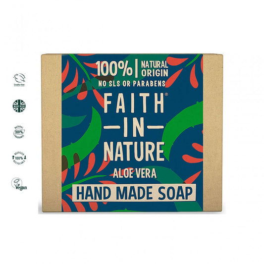 Faith in Nature Aloe Vera Hand Made Soap 100g - ScentiMelti Home Fragrance, Beauty & Gifts UK