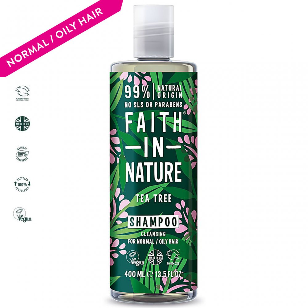 Faith in Nature Tea Tree Natural Shampoo, 400ml - ScentiMelti Home Fragrance, Beauty & Gifts UK