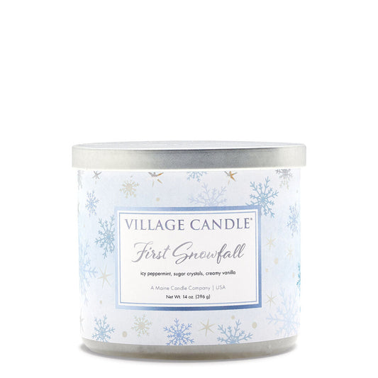 Village Candle - First Snowfall - Luminary Bowl - ScentiMelti Home Fragrance, Beauty & Gifts UK