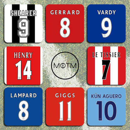 Premier League Legends Football Coasters - Set of 8 MOTM Football ScentiMelti Wax Melts