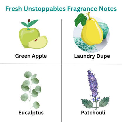 FRESH UNSTOPPABLES Laundry Fragrance Inspired Luxury Scented Upholstery Carpet Freshener 250g - ScentiMelti  FRESH UNSTOPPABLES Laundry Fragrance Inspired Luxury Scented Upholstery Carpet Fre