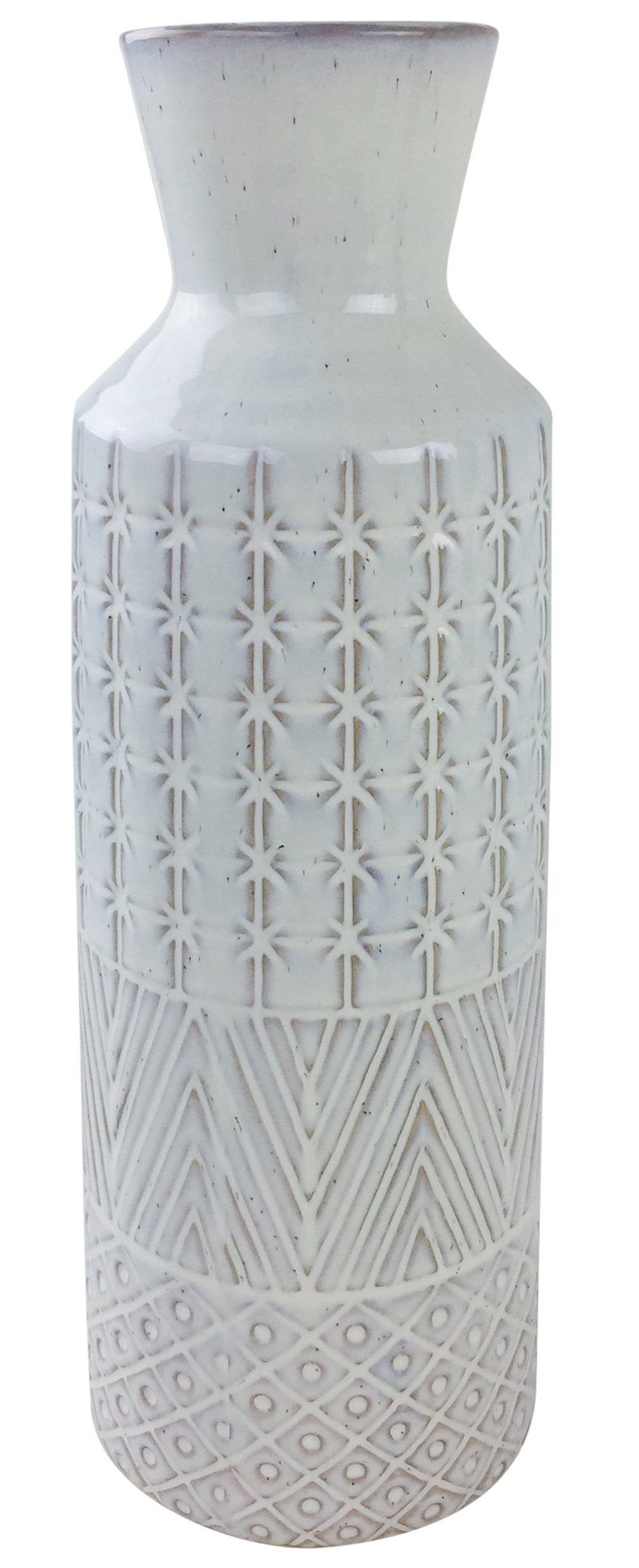 White Star Textured Stoneware Vase 44cm Billies Inks ScentiMelti Wax Melts