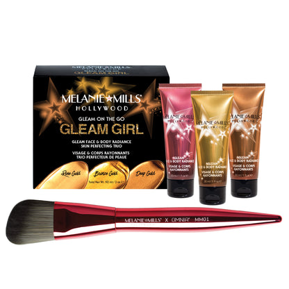 Melanie Mills Hollywood GLEAM GIRL Gleam on the Go Body Radiance Kit Beauty Goddess ScentiMelti Wax Melts