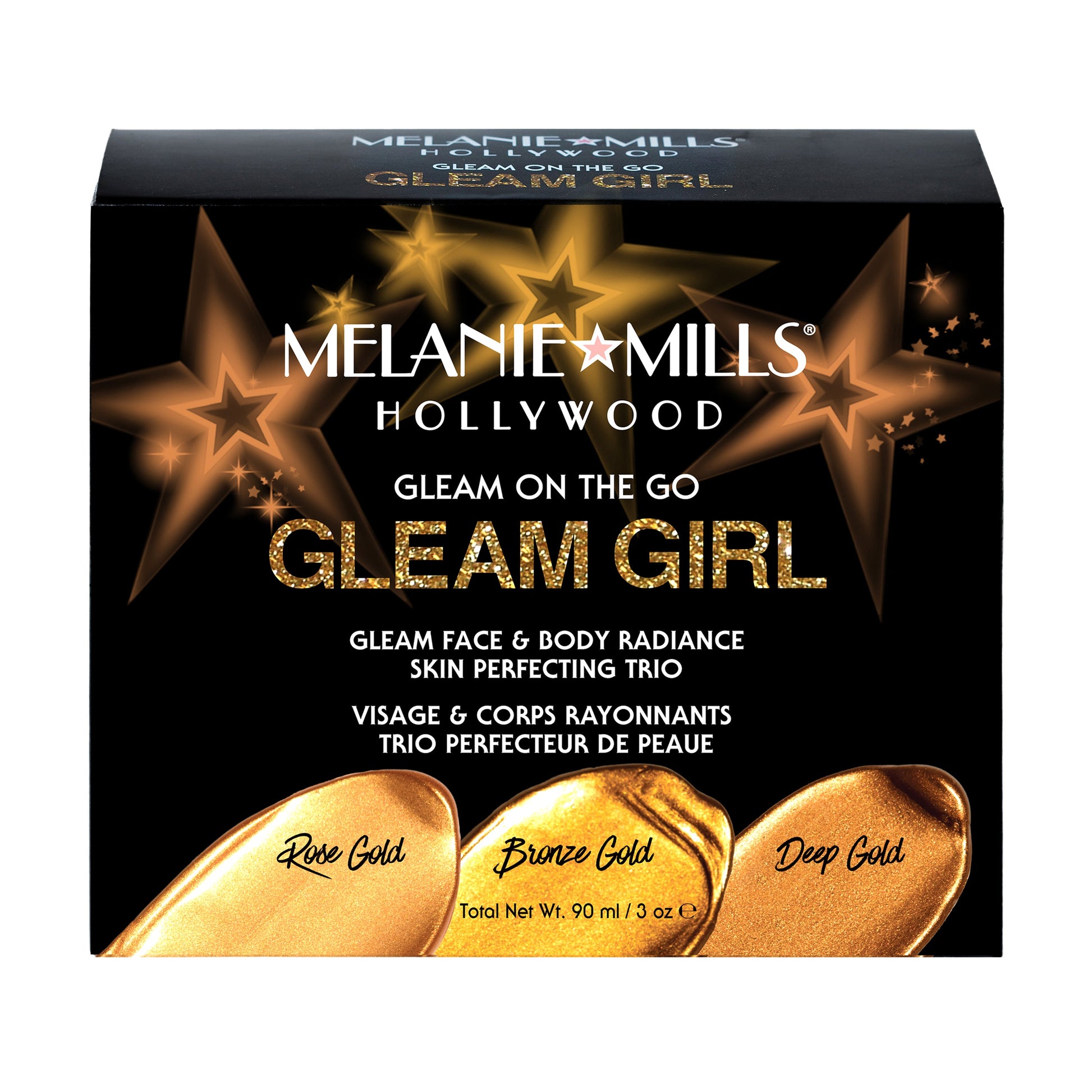 Melanie Mills Hollywood GLEAM GIRL Gleam on the Go Body Radiance Kit Beauty Goddess ScentiMelti Wax Melts