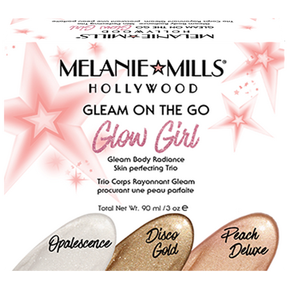 Melanie Mills Hollywood Glow Girl Gleam on the Go Body Radiance Kit Beauty Goddess ScentiMelti Wax Melts