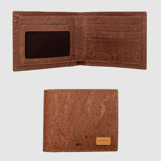 Brown Cork Fabric Vegan Wallet - ScentiMelti Home Fragrance, Beauty & Gifts UK