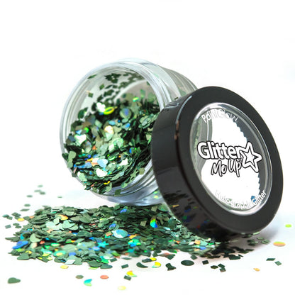 PaintGlow Holographic Chunky Glitter Shapes  – Vegan Cosmetic Glitter for Face, Body, Nails, Hair and Lip - ScentiMelti Home Fragrance, Beauty & Gifts UK