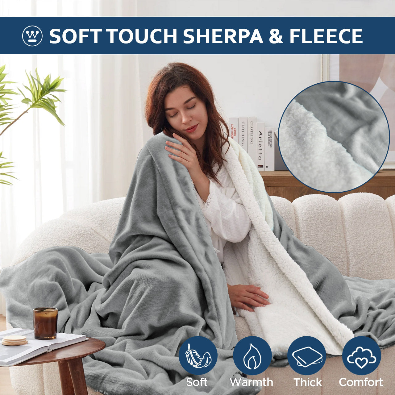 UltraSoft Sherpa Blankets - ScentiMelti Home Fragrance, Beauty & Gifts UK