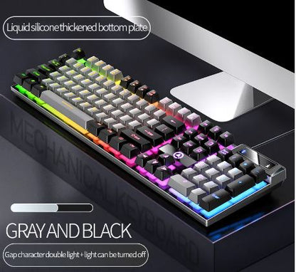 LED hybrid Backlit Keyboard 104key Water Resistant Black/ White/ Blue/ Pink/ Purple / Mixed colours - ScentiMelti Home Fragrance, Beauty & Gifts UK