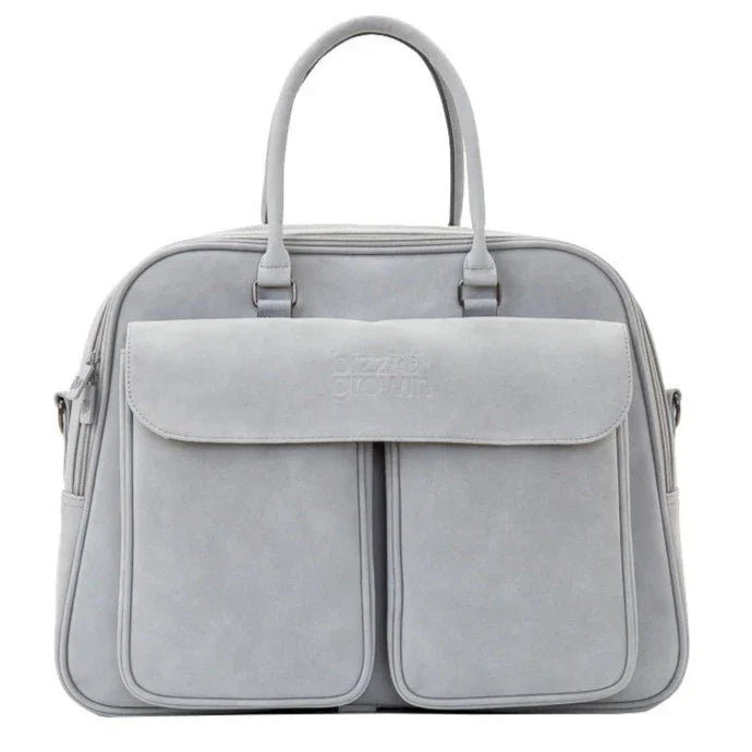 Baby Travel Crib Changing Bag - Vegan Leather Whisper Grey - Pod® - ScentiMelti Home Fragrance, Beauty & Gifts UK