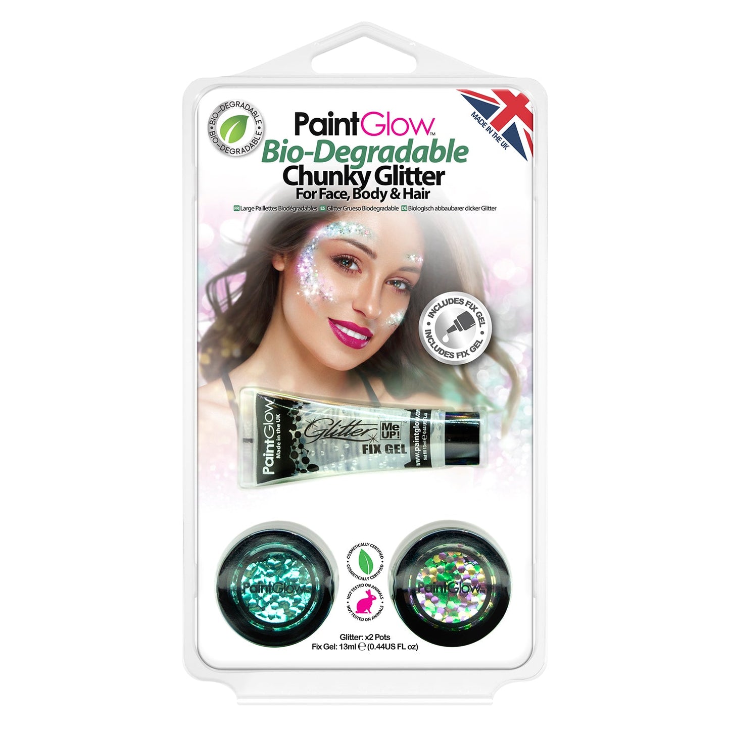 PaintGlow Bio-Degradable Chunky Glitter for Face, Body & Hair (Pack 1) - ScentiMelti Home Fragrance, Beauty & Gifts UK