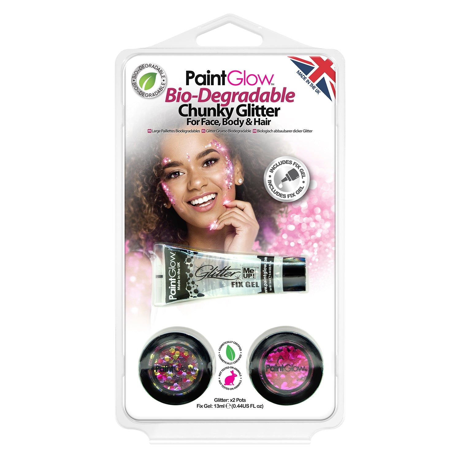 PaintGlow Bio-Degradable Chunky Glitter for Face, Body & Hair (Pack 8) - ScentiMelti Home Fragrance, Beauty & Gifts UK