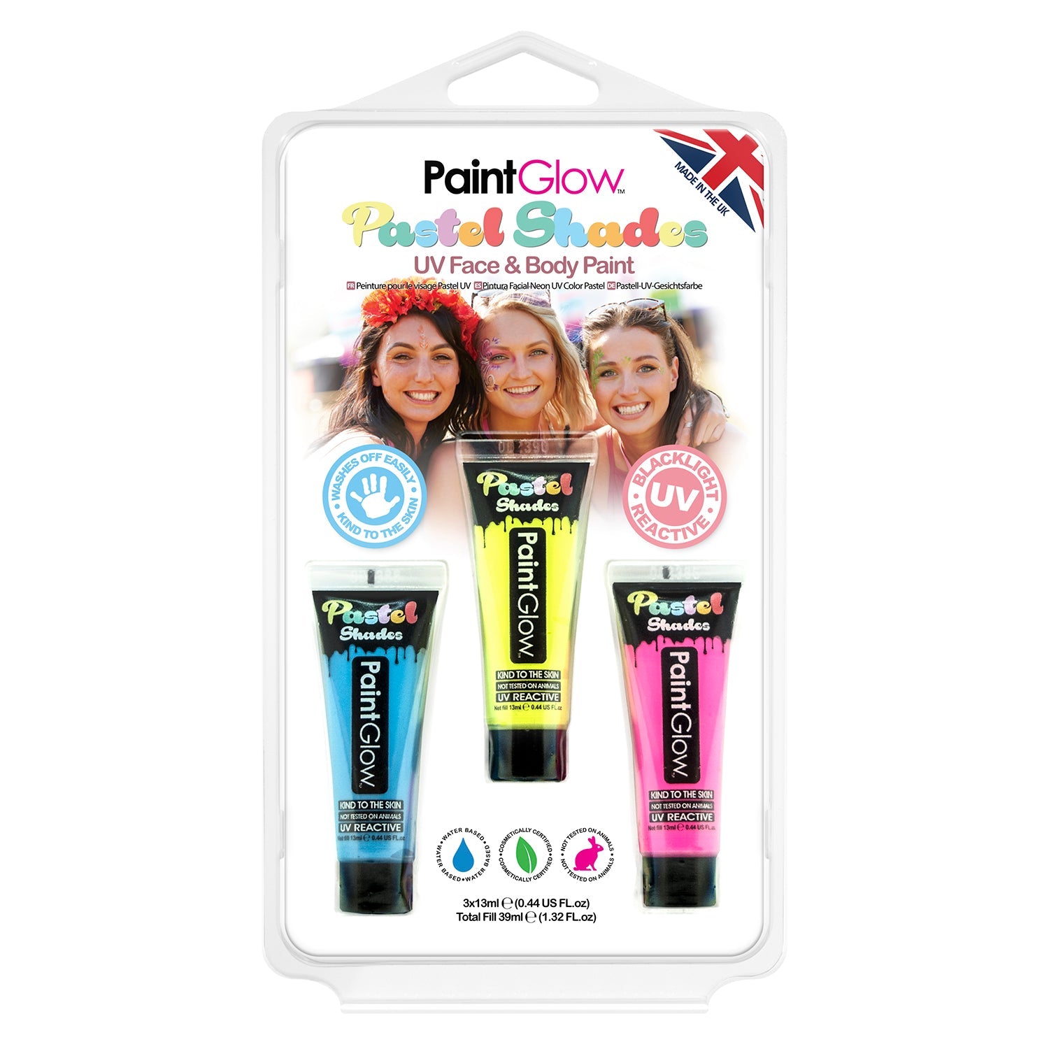 PaintGlow Pastel UV Face & Body Paint (Pack 1) - ScentiMelti Home Fragrance, Beauty & Gifts UK