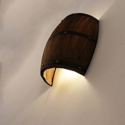 Retro Wood Barrel Wall Light Fixture - ScentiMelti Home Fragrance, Beauty & Gifts UK