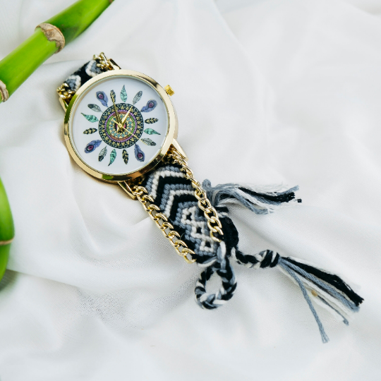 Boho Mandala Art Colourful Bracelet Bohemian Wrist Watch - ScentiMelti Home Fragrance, Beauty & Gifts UK